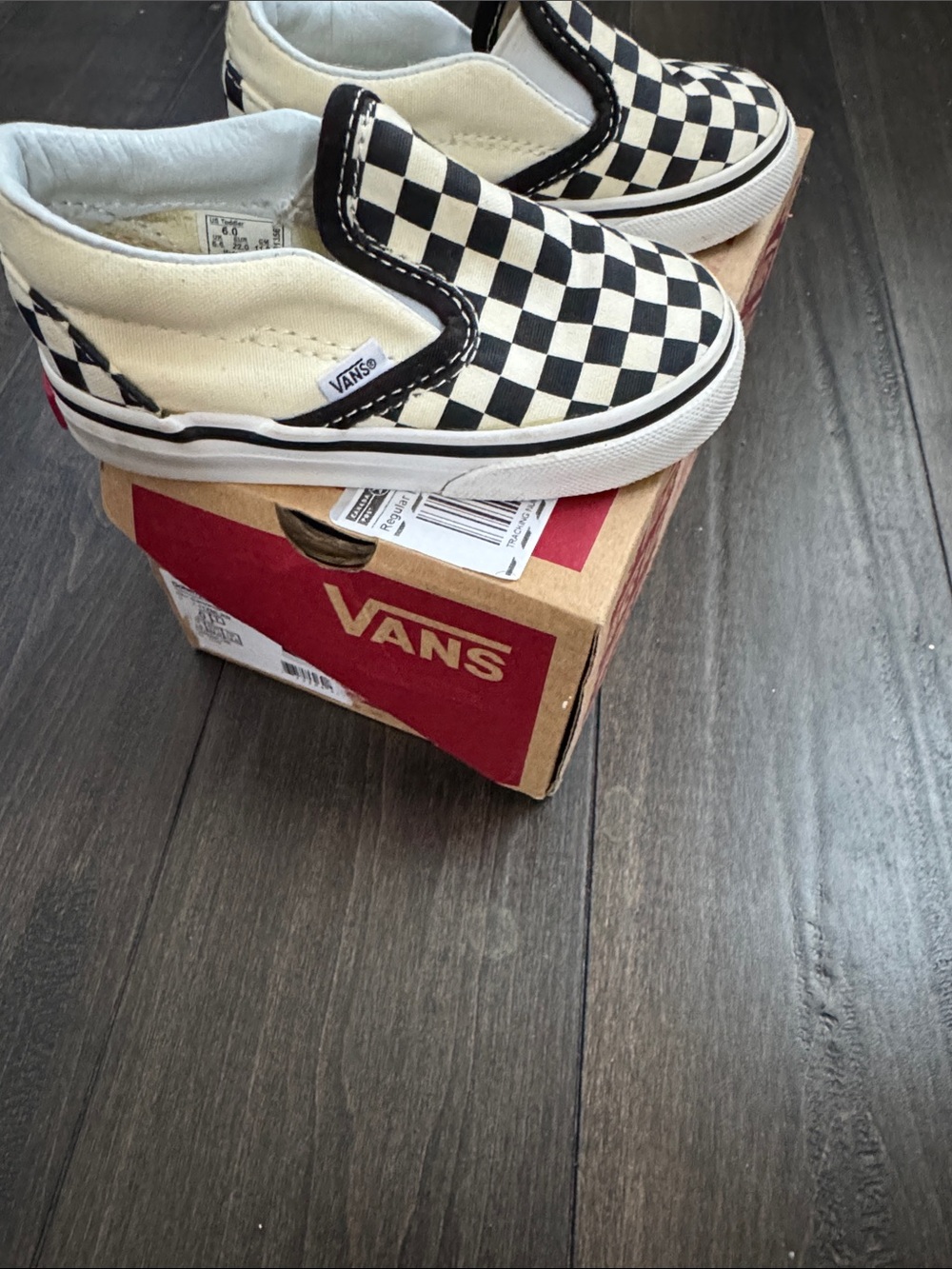 Vans Kids Classic Slip-On Checkerboard - Black/White
